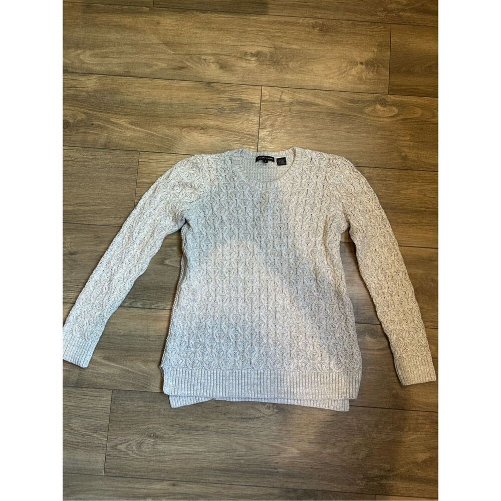 Jeanne Pierre 100% Cotton Cable Knit Sweater